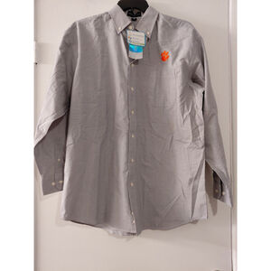 Mens Velocity Button Up Shirt Long Sleeve Size Large Clemson University Tigers L